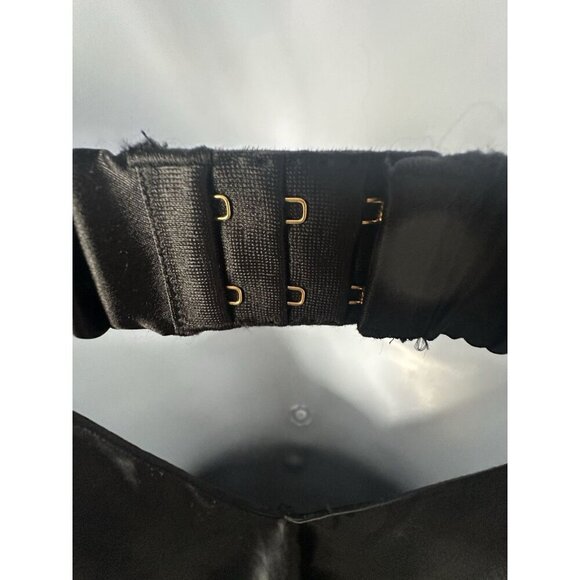 Victorias Secret Lingerie Womens 36C Black Silky Underwire Slip Chemise Babydoll - Picture 3 of 5